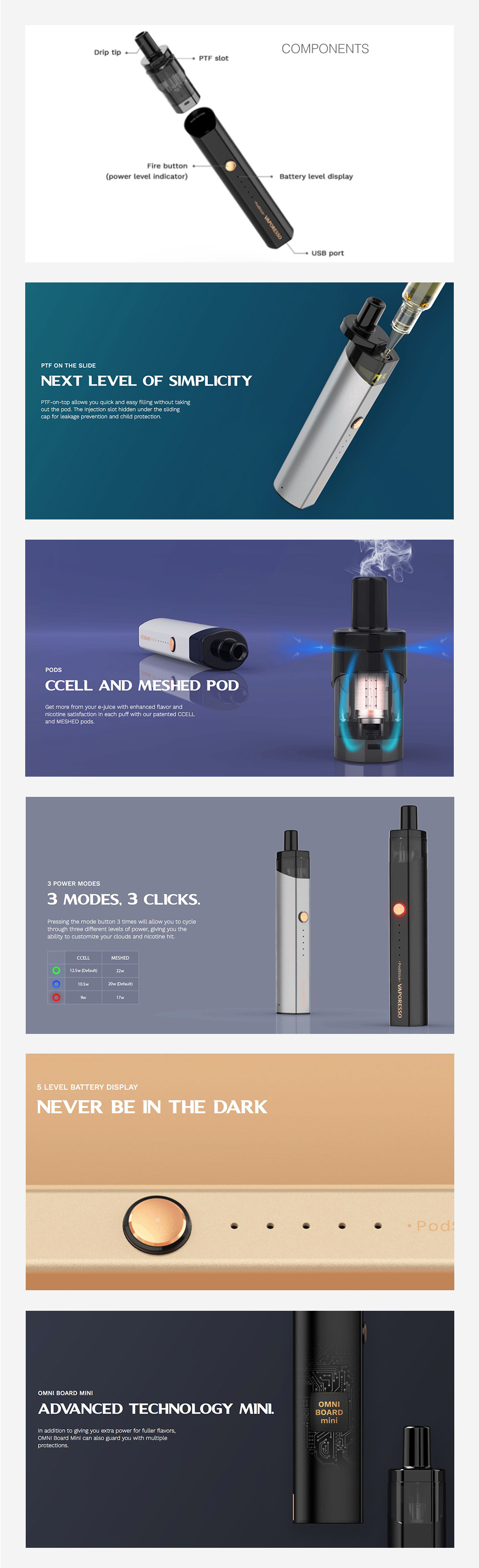 vaporesso-podstick-specs