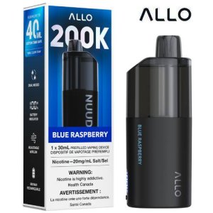 Blue Raspberry Nuud 200K Disposable by Allo