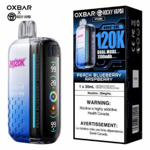 Peach Blueberry Raspberry M120K Disposable by Oxbar x Rocky Vapor
