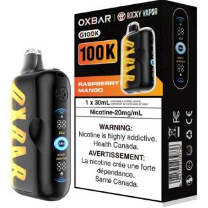 Raspberry Mango G100K Disposable par Oxbar x Rocky Vapor