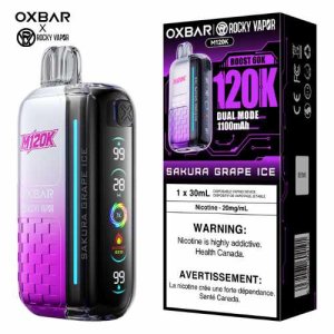 Sakura Grape Ice M120K Disposable by Oxbar x Rocky Vapor