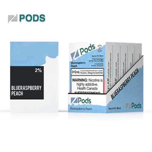 Blue raspberry Peach 20mg/mL (3/PCK) by ZPODS – Jean Cloud Vape