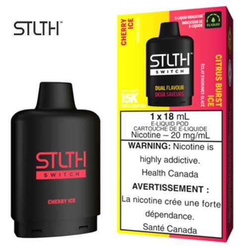 Cherry Ice and Citrus Burst Ice Switch 15K Pod by STLTH – Jean Cloud Vape